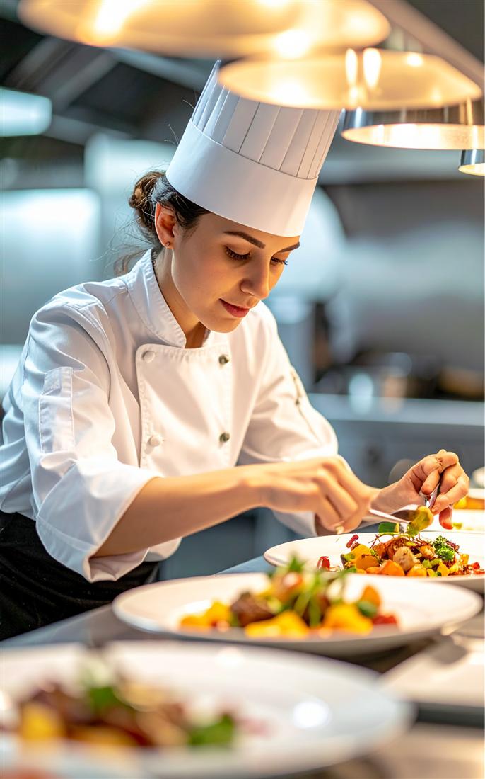 Cocinera emplatando